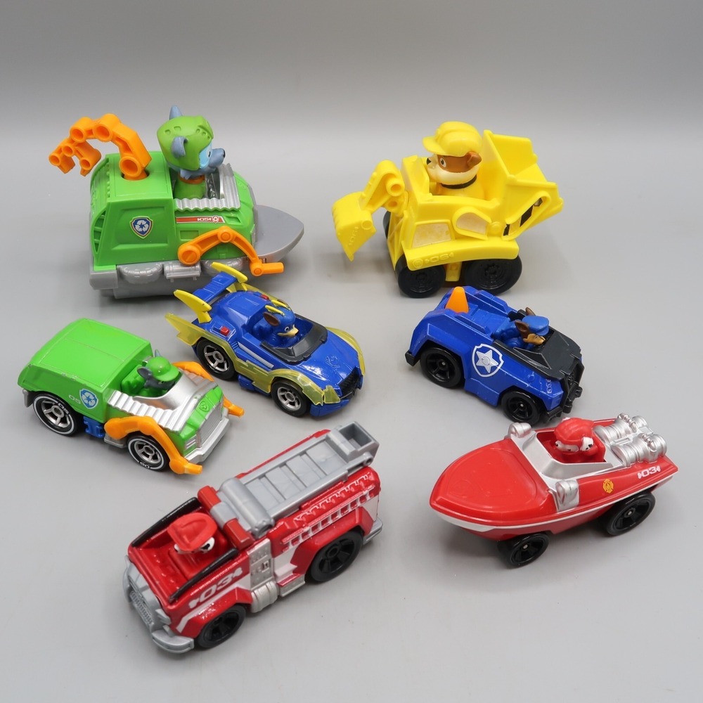 Paw Patrol Diecast‎ Racer Rescue Vehicles Lot Of 7  Cars Toys